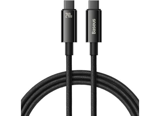 Baseus Tungsten Gold Fast Charging Data Cable Type-C to Type-C 240W 3m - Black